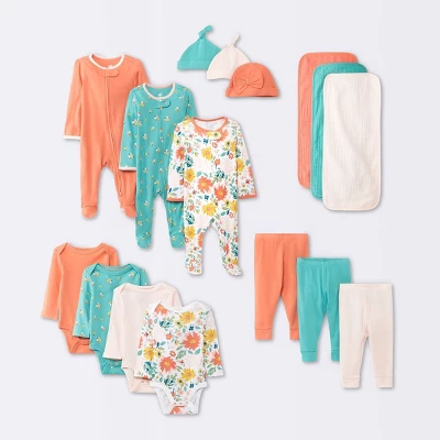 Baby Girls' Layette Garden Gifting Bundle - Cloud Island™ Floral 7 Baby Girls' Layette Garden Gifting Bundle - Cloud Island™ Floral - Image 5