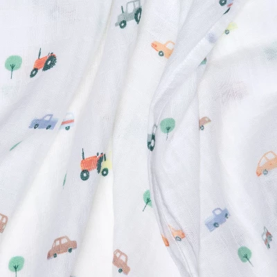 Muslin Swaddle Blanket - Cloud Island™ Trucks 4 Muslin Swaddle Blanket - Cloud Island™ Trucks - Image 2