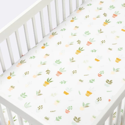 Fitted Crib Sheet Plants - Cloud Island™ 3 Fitted Crib Sheet Plants - Cloud Island™