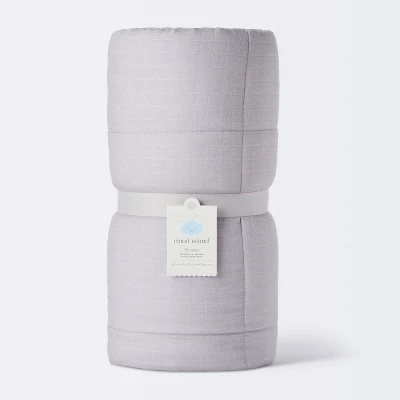 Muslin Quilt Baby And Toddler Blanket - Gray - Cloud Island™ 5 Muslin Quilt Baby And Toddler Blanket - Gray - Cloud Island™ - Image 3