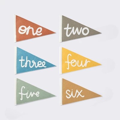 Milestone Felt Pennants - Multi Color - Cloud Island™ 4 Milestone Felt Pennants - Multi Color - Cloud Island™ - Image 2