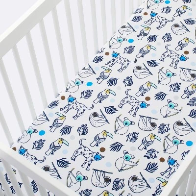 Fitted Crib Sheet Gone Wild - Cloud Island™ Navy 4 Fitted Crib Sheet Gone Wild - Cloud Island™ Navy - Image 2