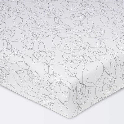 Fitted Crib Sheet - Cloud Island™ Line Floral 7 Fitted Crib Sheet - Cloud Island™ Line Floral - Image 5