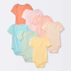 Baby 7pk Short Sleeve Bodysuit - Cloud Island™ Turquoise Blue 9 Baby 7pk Short Sleeve Bodysuit - Cloud Island™ Turquoise Blue -Target GUEST 153ba0b3 3311 468e a375 d8b5cc67691c