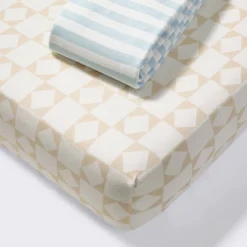 Fitted Jersey Crib Sheet - Stripes & Checks - 2pk - Cloud Island™ -Target GUEST 16fc8848 4525 47b8 9617 c6d853c10146