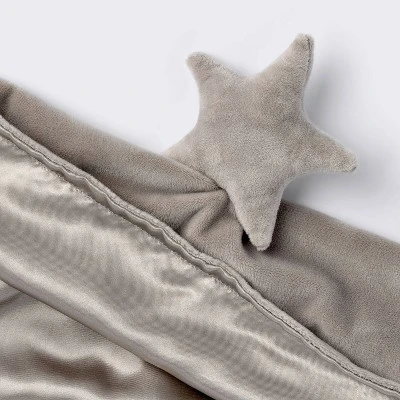 Plush Security Blanket - Gray Star - Cloud Island™ 4 Plush Security Blanket - Gray Star - Cloud Island™ - Image 2
