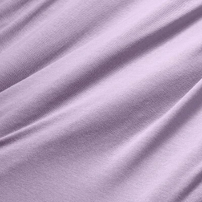 Polyester Rayon Fitted Crib Sheet - Purple - Cloud Island™ 4 Polyester Rayon Fitted Crib Sheet - Purple - Cloud Island™ - Image 2
