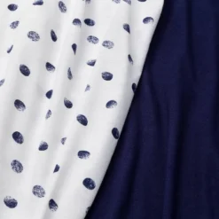 Fitted Jersey Crib Sheet Dots And Solid Navy Blue - Cloud Island™ - Navy - 2pk