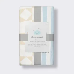 Fitted Jersey Crib Sheet - Stripes & Checks - 2pk - Cloud Island™ -Target GUEST 26ca8228 7e32 4e72 a97a 78fc9ddbee70