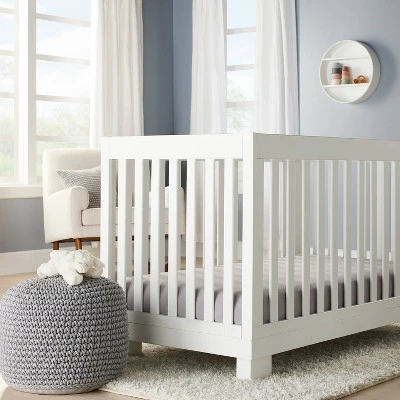 Polyester Rayon Fitted Crib Sheet - Solid Gray - Cloud Island™ 3 Polyester Rayon Fitted Crib Sheet - Solid Gray - Cloud Island™