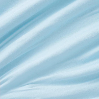 Polyester Rayon Fitted Crib Sheet - Solid Blue - Cloud Island™ 4 Polyester Rayon Fitted Crib Sheet - Solid Blue - Cloud Island™ - Image 2