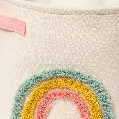 Tufted Canvas Storage Bin - Cloud Island™ Pink L 4 Tufted Canvas Storage Bin - Cloud Island™ Pink L - Image 2