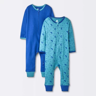 Baby Boys' 2pk Safari Animals Zip Romper - Cloud Island™ 7 Baby Boys' 2pk Safari Animals Zip Romper - Cloud Island™ - Image 5