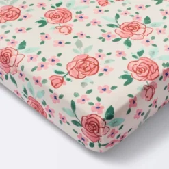 Cotton Fitted Crib Sheet - Large Floral Blooms - Cloud Island™ 9 Cotton Fitted Crib Sheet - Large Floral Blooms - Cloud Island™ -Target GUEST 30de2621 c761 4ffe bf27 cdf206829525