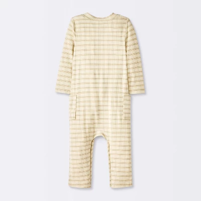 Baby Jacquard Checkered Romper & Hat - Cloud Island™ Tan 3 Baby Jacquard Checkered Romper & Hat - Cloud Island™ Tan