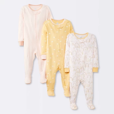 Baby Girls' 3pk Tight Fit Zip-Up Sleep N' Play - Cloud Island™ 11 Baby Girls' 3pk Tight Fit Zip-Up Sleep N' Play - Cloud Island™ - Image 9