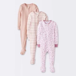 Baby Girls' 3pk Floral Tight Fit Sleep N' Play - Cloud Island™ Peach 9 Baby Girls' 3pk Floral Tight Fit Sleep N' Play - Cloud Island™ Peach -Target GUEST 32f77565 5464 42a9 94aa 4f20d02a6bd8