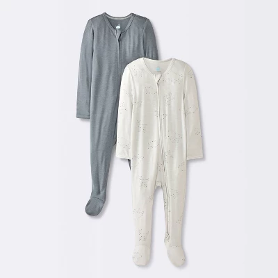 Baby Boys' 2pk Celestial Soft Blend Sleep N' Play - Cloud Island™ Gray 6 Baby Boys' 2pk Celestial Soft Blend Sleep N' Play - Cloud Island™ Gray - Image 4