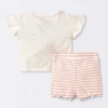 Baby Girls' 2pc Dog Floral T-Shirt Shirt & Bike Shorts Set - Cloud Island™ Cream -Target GUEST 390b8235 6ecc 4fde bc0b 6f028a20da1a