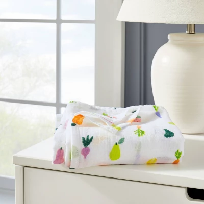 Muslin Swaddle Blanket - Cloud Island™ Fruits And Veggies 3 Muslin Swaddle Blanket - Cloud Island™ Fruits And Veggies