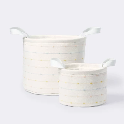 Round Bin With Slub Stitching - Cloud Island™ 5 Round Bin With Slub Stitching - Cloud Island™ - Image 3