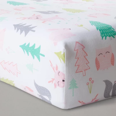 Crib Bedding Set Forest Frolic 4pc - Cloud Island™ Pink 4 Crib Bedding Set Forest Frolic 4pc - Cloud Island™ Pink - Image 2