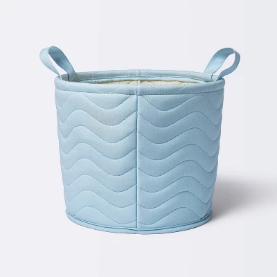 Quilted Fabric Medium Round Storage Basket - Cloud Island™ 6 Quilted Fabric Medium Round Storage Basket - Cloud Island™ - Image 4