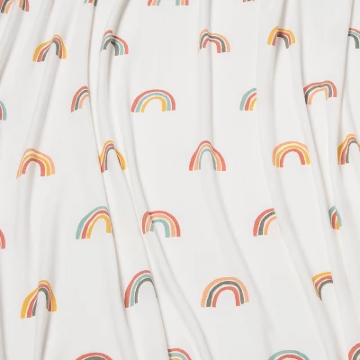 Polyester Rayon Jersey Swaddle - Cloud Island™ Rainbows 4 Polyester Rayon Jersey Swaddle - Cloud Island™ Rainbows - Image 2