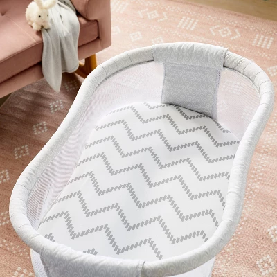 Jersey Bassinet Sheet - Cloud Island™ Gray Chevron And Solid Gray - 2pk 3 Jersey Bassinet Sheet - Cloud Island™ Gray Chevron And Solid Gray - 2pk