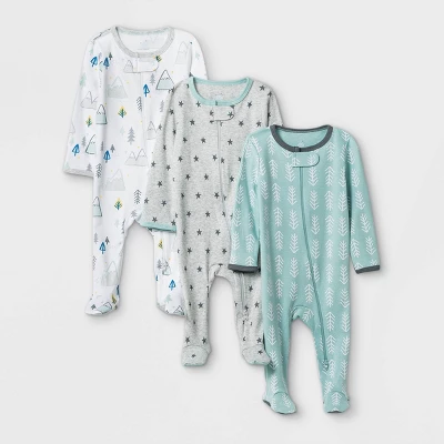 Baby Boys' 3pk Pandas Zip-Up Sleep N' Play - Cloud Island™ Heather Gray 11 Baby Boys' 3pk Pandas Zip-Up Sleep N' Play - Cloud Island™ Heather Gray - Image 9