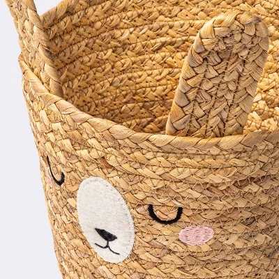 Braided Water Hyacinth Small Round Storage Basket - Rabbit - Cloud Island™ 4 Braided Water Hyacinth Small Round Storage Basket - Rabbit - Cloud Island™ - Image 2