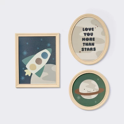 3pk Space Framed Wall Art - Cloud Island™ 4 3pk Space Framed Wall Art - Cloud Island™ - Image 3