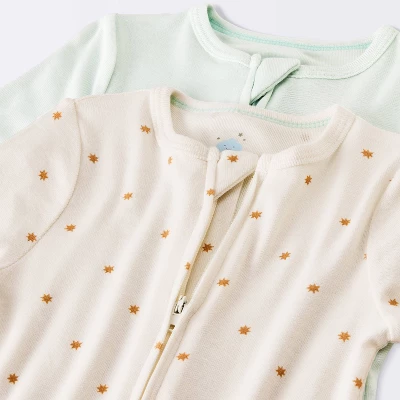 Baby 2pk Stars Soft Blend Sleep N' Play - Cloud Island™ Green 4 Baby 2pk Stars Soft Blend Sleep N' Play - Cloud Island™ Green - Image 2