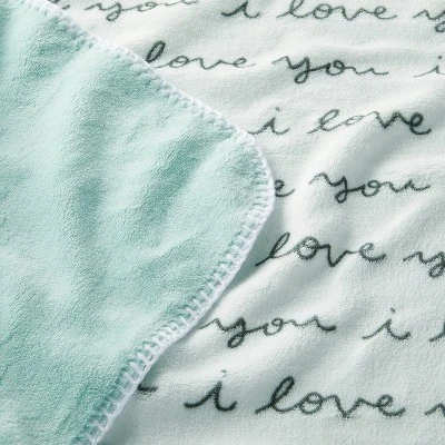Plush Baby Blanket - I Love You Script - Cloud Island™ 4 Plush Baby Blanket - I Love You Script - Cloud Island™ - Image 2