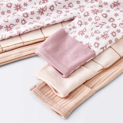 Baby Girls' 3pk Floral Sleep N' Play - Cloud Island™ Peach 5 Baby Girls' 3pk Floral Sleep N' Play - Cloud Island™ Peach - Image 3