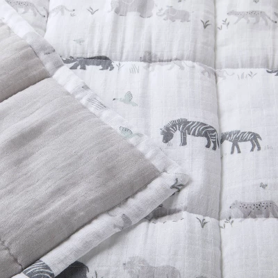 Muslin Quilt Two By Two Baby And Toddler Blanket - Animals - Cloud Island™ 4 Muslin Quilt Two By Two Baby And Toddler Blanket - Animals - Cloud Island™ - Image 2