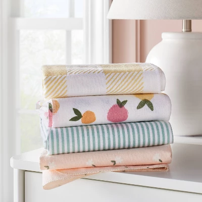 Flannel Baby Blankets Citrus - Cloud Island™ 4pk 3 Flannel Baby Blankets Citrus - Cloud Island™ 4pk