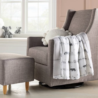 Muslin Quilt Two By Two Baby And Toddler Blanket - Animals - Cloud Island™ 3 Muslin Quilt Two By Two Baby And Toddler Blanket - Animals - Cloud Island™