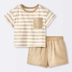 Baby Boys' 2pc Striped Pocket T-Shirt And Shorts Set - Cloud Island™ Tan 9 Baby Boys' 2pc Striped Pocket T-Shirt And Shorts Set - Cloud Island™ Tan -Target GUEST 5594286d f54e 47ec a780 727c718dacbc