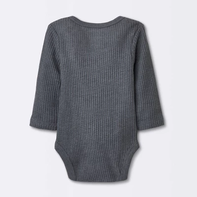 Baby 3pk Waffle Long Sleeve Bodysuit - Cloud Island™ Orange 3 Baby 3pk Waffle Long Sleeve Bodysuit - Cloud Island™ Orange