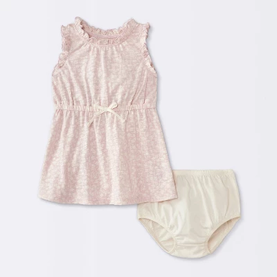 Baby Girls' Floral Printed Dress - Cloud Island™ Cream 6 Baby Girls' Floral Printed Dress - Cloud Island™ Cream - Image 4