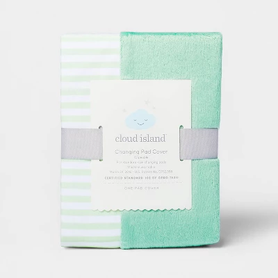 Wipeable Changing Pad Cover Stripe - Cloud Island™ Green 4 Wipeable Changing Pad Cover Stripe - Cloud Island™ Green - Image 2