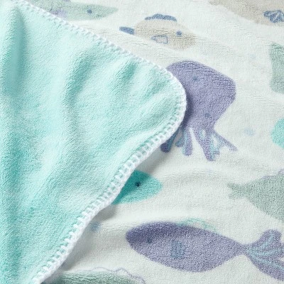 Plush Baby Blanket - Fish - Cloud Island™ 4 Plush Baby Blanket - Fish - Cloud Island™ - Image 2