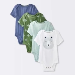 Baby Boys' 4pk Bear Short Sleeve Bodysuits - Cloud Island™ Ivory/Blue/Green 9 Baby Boys' 4pk Bear Short Sleeve Bodysuits - Cloud Island™ Ivory/Blue/Green -Target GUEST 5affb536 71ce 42a4 9246 5638e3deebed