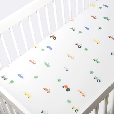 Fitted Crib Sheet - Cloud Island™ Transportation 4 Fitted Crib Sheet - Cloud Island™ Transportation - Image 2