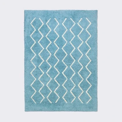 4'x6' Area Rug - Zig Zag/Blue - Cloud Island™ 6 4'x6' Area Rug - Zig Zag/Blue - Cloud Island™ - Image 4
