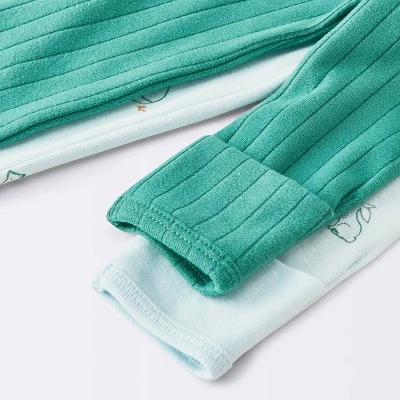 Baby Boys' 2pk Cozy Wide Ribbed Animals Sleep N' Play - Cloud Island™ Blue 5 Baby Boys' 2pk Cozy Wide Ribbed Animals Sleep N' Play - Cloud Island™ Blue - Image 3