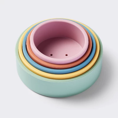 Cup Stacker Silicone Toy - Cloud Island™ 4 Cup Stacker Silicone Toy - Cloud Island™ - Image 2