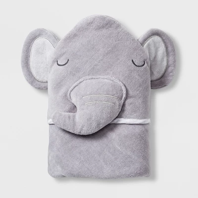 Baby Elephant Hooded Towel - Cloud Island™ Gray 5 Baby Elephant Hooded Towel - Cloud Island™ Gray - Image 4