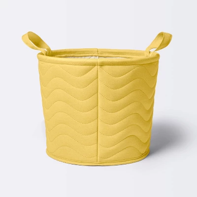 Quilted Fabric Medium Round Storage Basket - Cloud Island™ 7 Quilted Fabric Medium Round Storage Basket - Cloud Island™ - Image 5